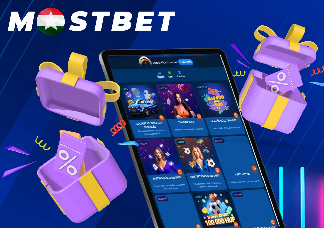 a bónuszok fő listája lenyűgöző, és minden regisztrált felhasználó számára elérhető.